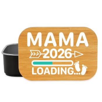 Mama 2026 Laden – Baby kommt - Lunch Box - Schwarz - Vorne