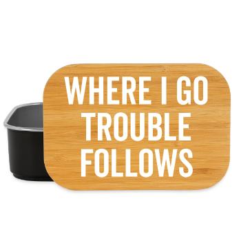 Where I Go Trouble Follows - Lunch Box - black - Front