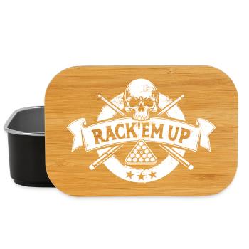 Rack'em up - Eight Ball - Billard Spieler - Lunch Box - Schwarz - Vorne