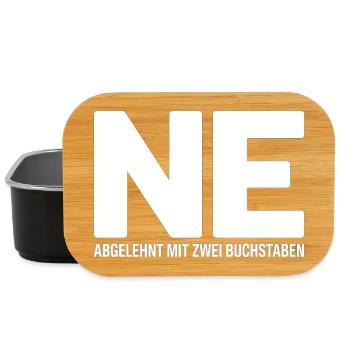 NE? Cooles Ablehnungs-Shirt mit klarer Ansage - Lunch Box - Schwarz - Vorne