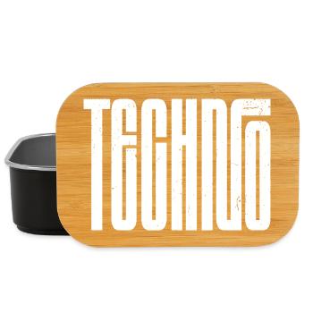 Techno Bold Retro Typografie - Lunch Box - Schwarz - Vorne