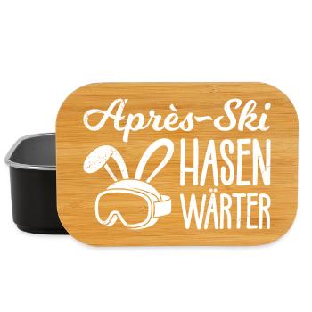 Apres Ski Lehrer APRES-SKI HASEN WÄRTER LUSTIG - Lunch Box - Schwarz - Vorne