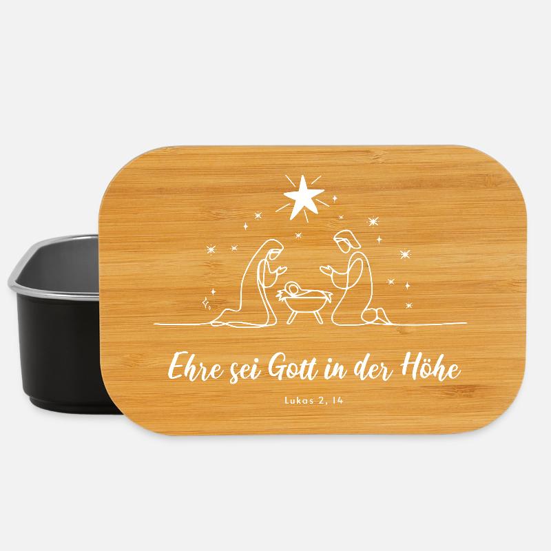 Gloire à Dieu, Noël à la crèche de Jésus - Boîte à goûter - noir