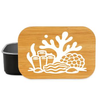 Coral Coral Reef Ocean - Lunch Box - black - Front
