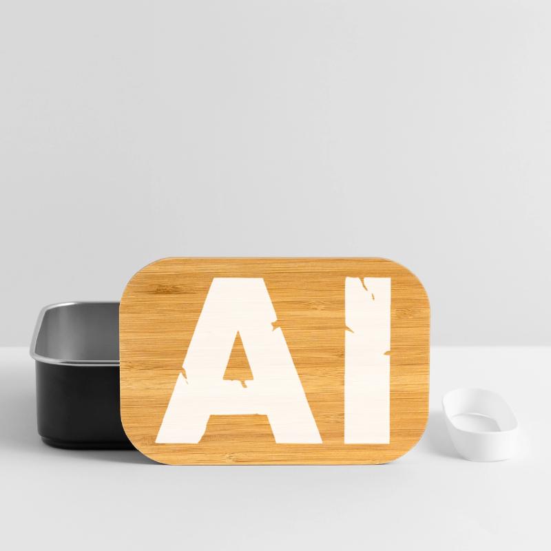 AI Artificial Intelligence Text Grunge Vector Lunch Box