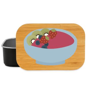 Illustration du bol de smoothie aux fruits - Boîte à goûter - noir - Devant