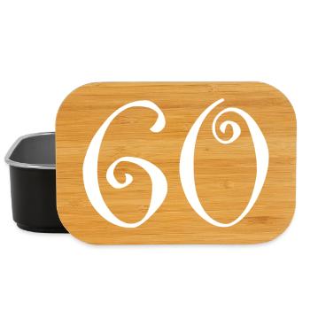 60. 60 JAHRE. 60-JÄHRIGES JUBILÄUM. 60. GEBURTSTAG. - Lunch Box - Schwarz - Vorne