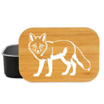 Blanc renard blanc - Boîte à goûter - noir - Devant
