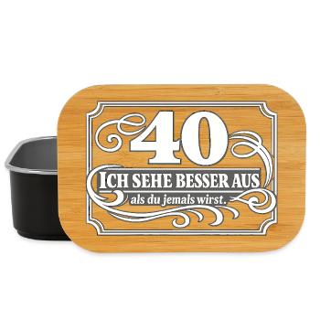 40 Jahre: Ich sehe besser aus - Lunch Box - Schwarz - Vorne