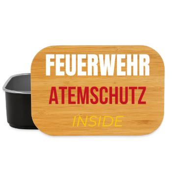Feuerwehr Atemschutz Inside – Einsatz & Retter  - Lunch Box - Schwarz - Vorne