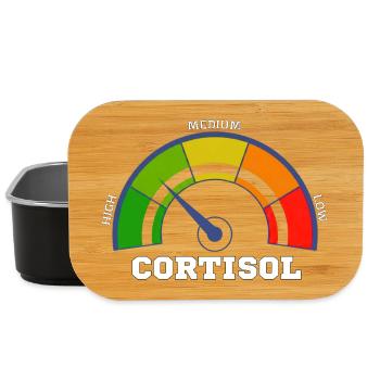 Funny Low cortisol Hilarious Stress Free Cortisol - Lunch Box - black - Front
