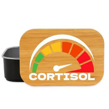 Funny Low cortisol Hilarious Stress Free Cortisol - Lunch Box - black - Front
