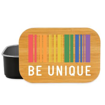 Mois de la Fierté LGBT - Soyez unique - Boîte à goûter - noir - Devant