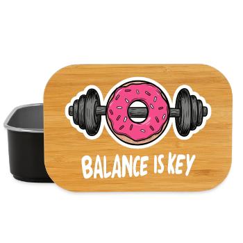 Lustiges Hantel Donut Desig Gym Männer Cheat Day - Lunch Box - Schwarz - Vorne