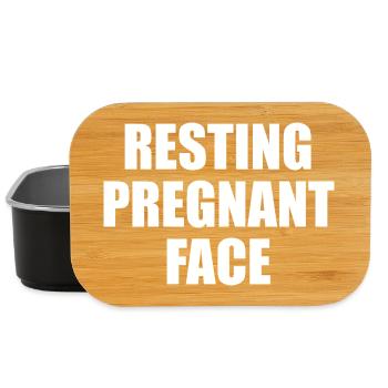 Femme enceinte se reposant sur le visage alors qu’un cygne - Boîte à goûter - noir - Devant