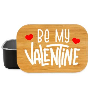 Sei mein Valentinstag - Lunch Box - Schwarz - Vorne