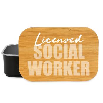 Travailleur social agréé en santé mentale professionnelle - Boîte à goûter - noir - Devant