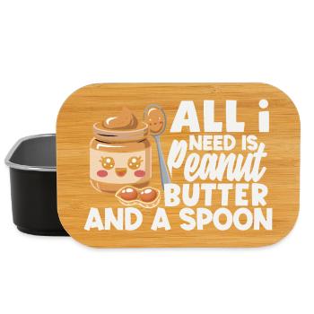 Erdnussbutter & Marmelade Partnerlook Design - Lunch Box - Schwarz - Vorne