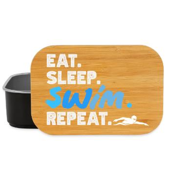 Funny Swimmers Sayings & Swimming Club Design - Lunch Box - black - Front