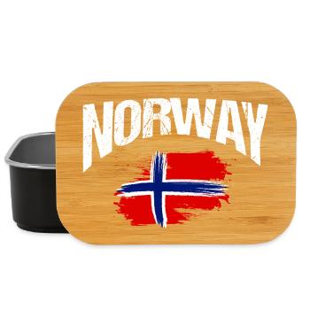 Norway Vacation Norge Fjords Travel Scandinavian - Lunch Box - black - Front