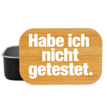 Habe ich nicht getestet Spruch für Programmierer - Lunch Box - Schwarz - Vorne