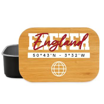 Exeter England Koordinaten Reise Souvenir - Lunch Box - Schwarz - Vorne