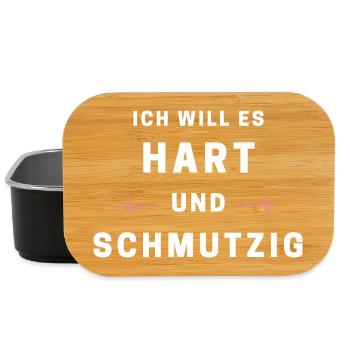Hart und Schmutzig Typografie - Lunch Box - Schwarz - Vorne