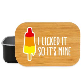 I licked it so it's mine lécher popsicle vilain - Boîte à goûter - noir - Devant