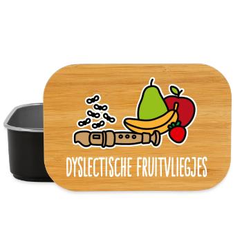 Dyslexische Frucht fliegen Legasthenie Blockflöte - Lunch Box - Schwarz - Vorne