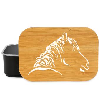 Pferd Kopf "Black Edition" - Lunch Box - Schwarz - Vorne