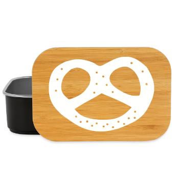 Bake Pretzel Baker Baker Template Symbols - Lunch Box - black - Front