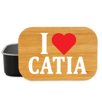T-Shirt Ich liebe Catia T-Shirt Geschenkidee - Lunch Box - Schwarz - Vorne