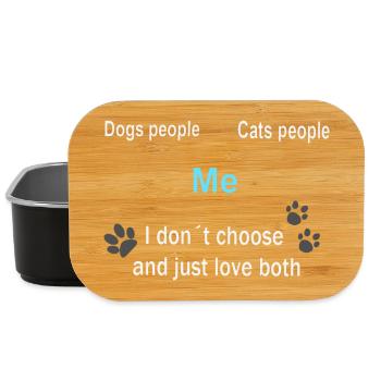Cats and Dogs, Tier tatzen, besitzer, Halter - Lunch Box - Schwarz - Vorne