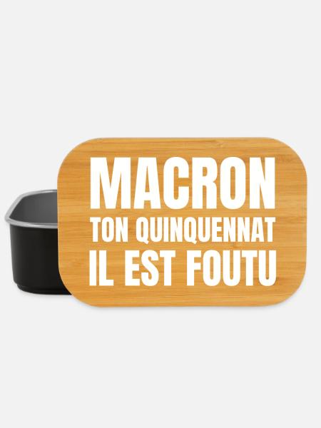 Macron, réforme des retraites - Boîte à goûter - noir