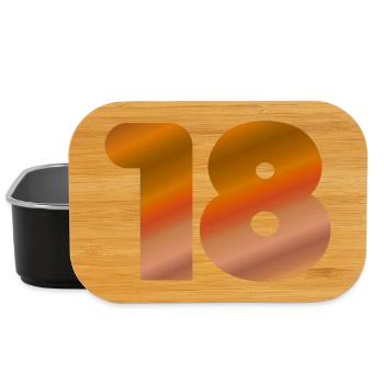 geburtstagsgeschenk 18, bege töne - Lunch Box - Schwarz - Vorne