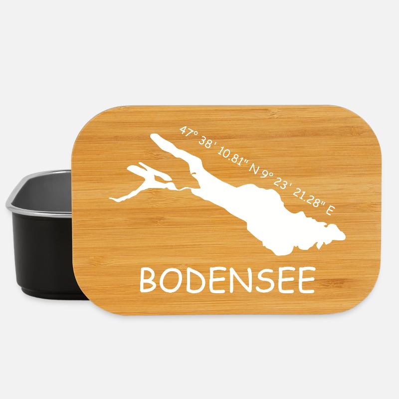 Bodensee Koordinaten - Lunch Box - Schwarz