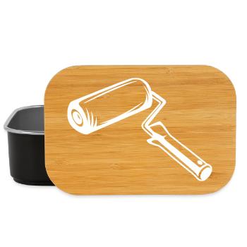 Paint Roller Drawing - Lunch Box - black - Front