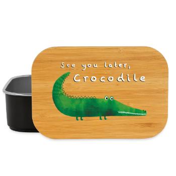 See you later, Crocodile – Lustiges Design 🐊 - Lunch Box - Schwarz - Vorne