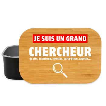 chercher, chercheur, perdre ses clés - Boîte à goûter - noir - Devant