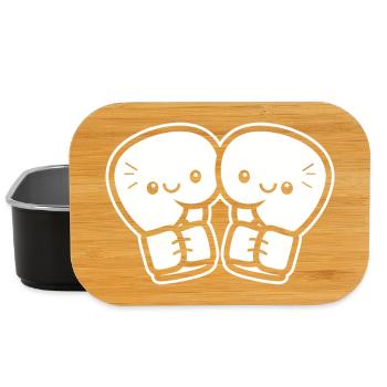 Funny Boxing Gloves - Lunch Box - black - Front