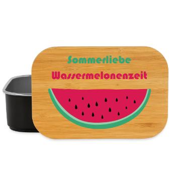 Summer Love Watermelon Time - Lunch Box - black - Front