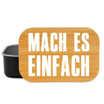Make it easy Saying Founder Entrepreneur - Lunch Box - black - Front