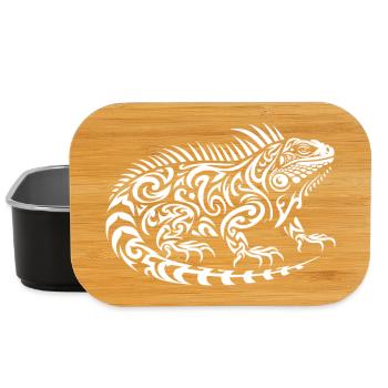 Iguane tribal - Boîte à goûter - noir - Devant