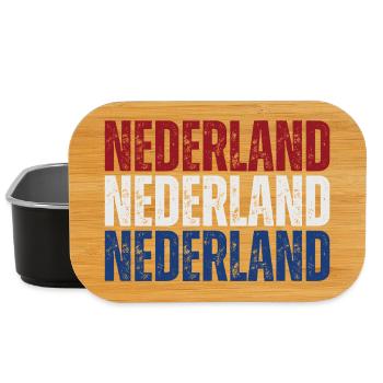 Netherlands flag, I love Holland - Lunch Box - black - Front