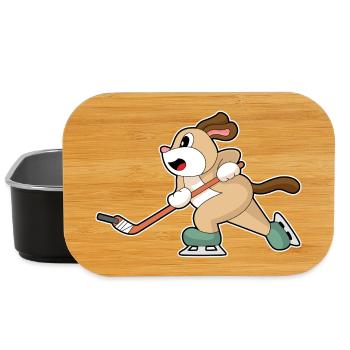 Chien Hockey Hockey Stick - Boîte à goûter - noir - Devant