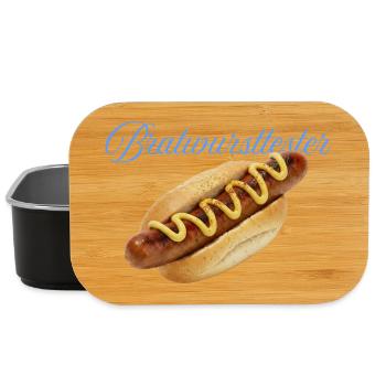 Hearty hot dog with mustard - Lunch Box - black - Front