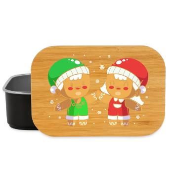 Weihnachten Lebkuchen Lebkuchenmann Gingerbread - Lunch Box - Schwarz - Vorne