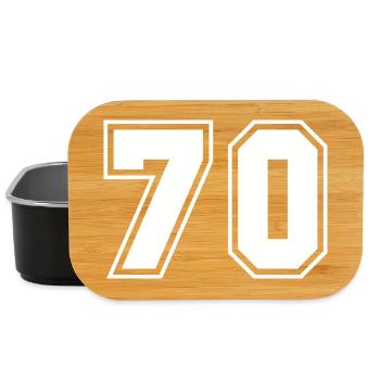 Sporty Numbers Design 70 - Lunch Box - black - Front
