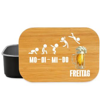 Freitag Wochenende Bierliebhaber Biertrinker - Lunch Box - Schwarz - Vorne