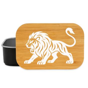 Silhouette de tigre - Boîte à goûter - noir - Devant